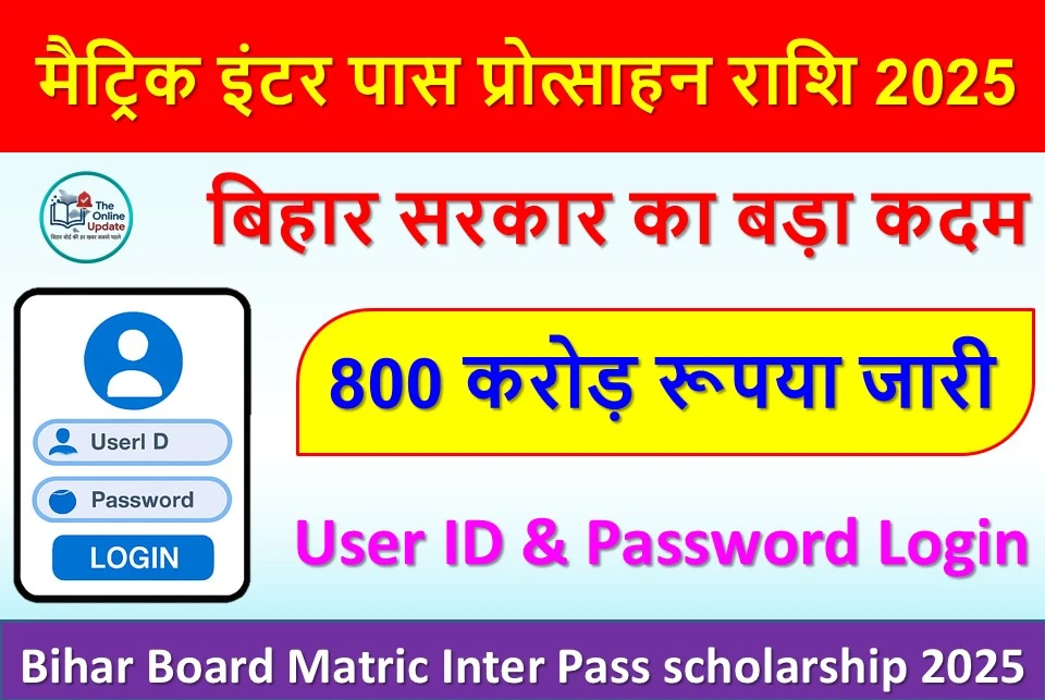 मैट्रिक इंटर पास प्रोत्साहन राशि 2025