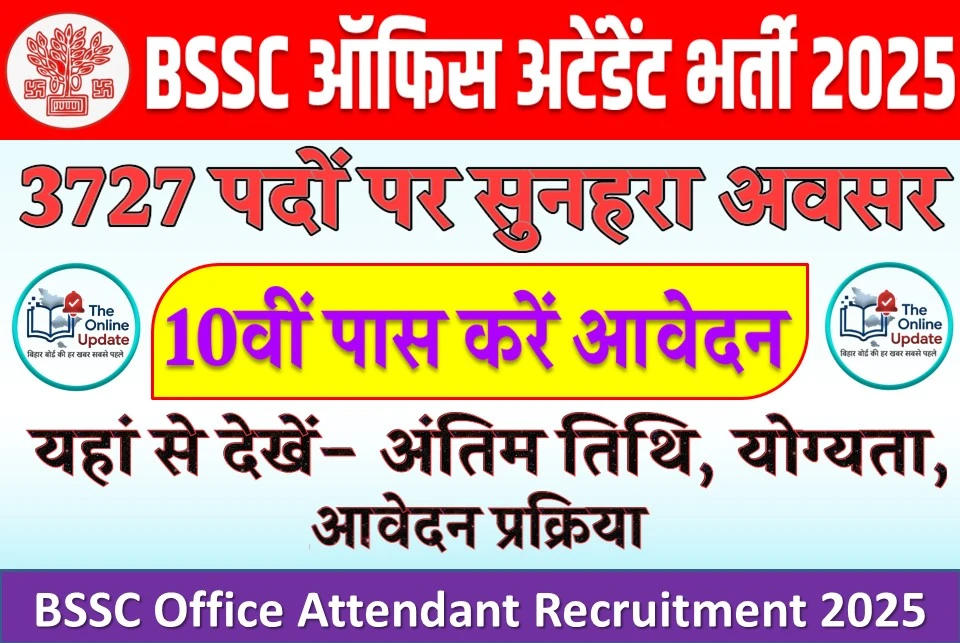 BSSC Office Attendant Recruitment 2025